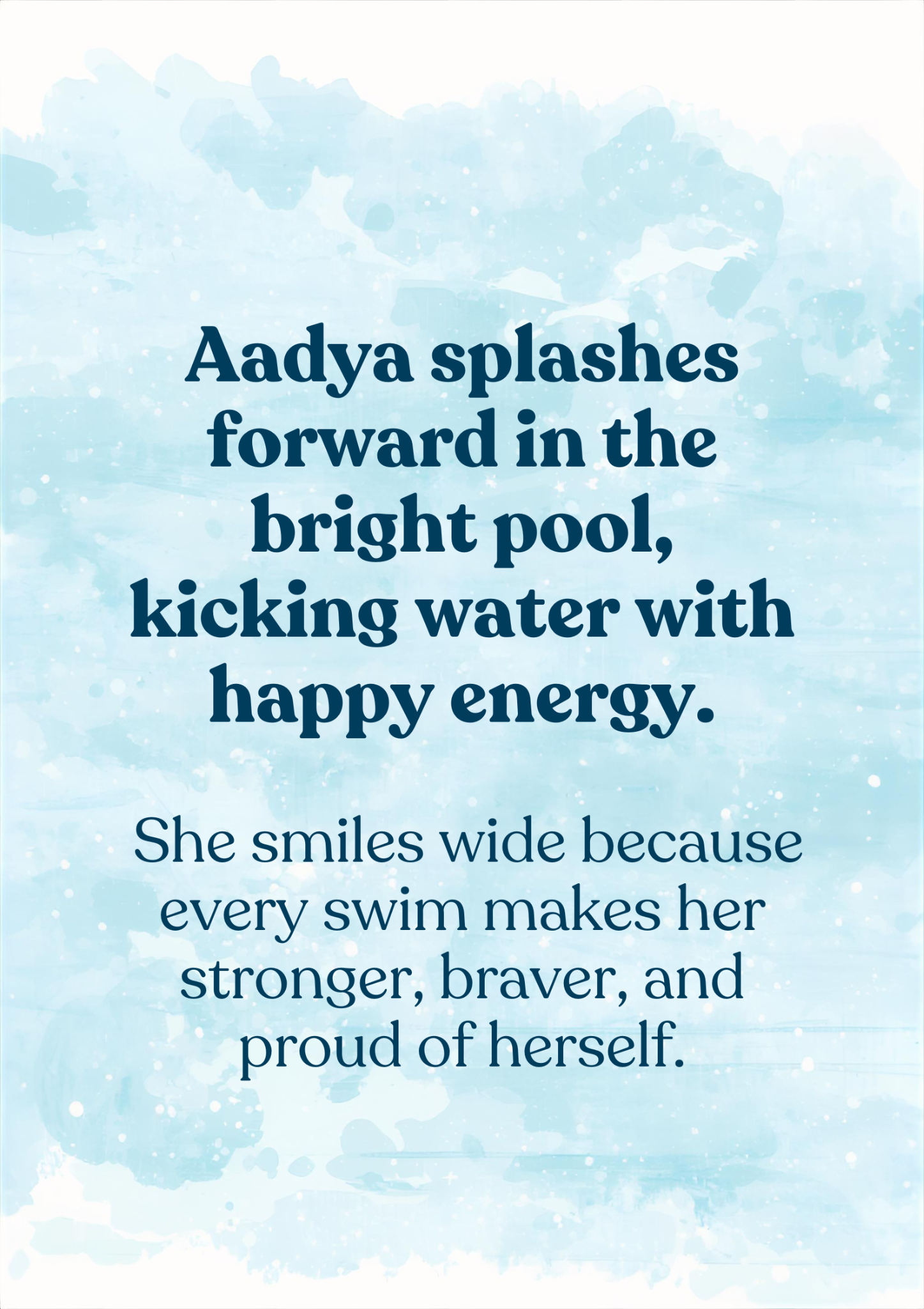 Preview page from Game On Aadya showing a cheerful sports adventure moment