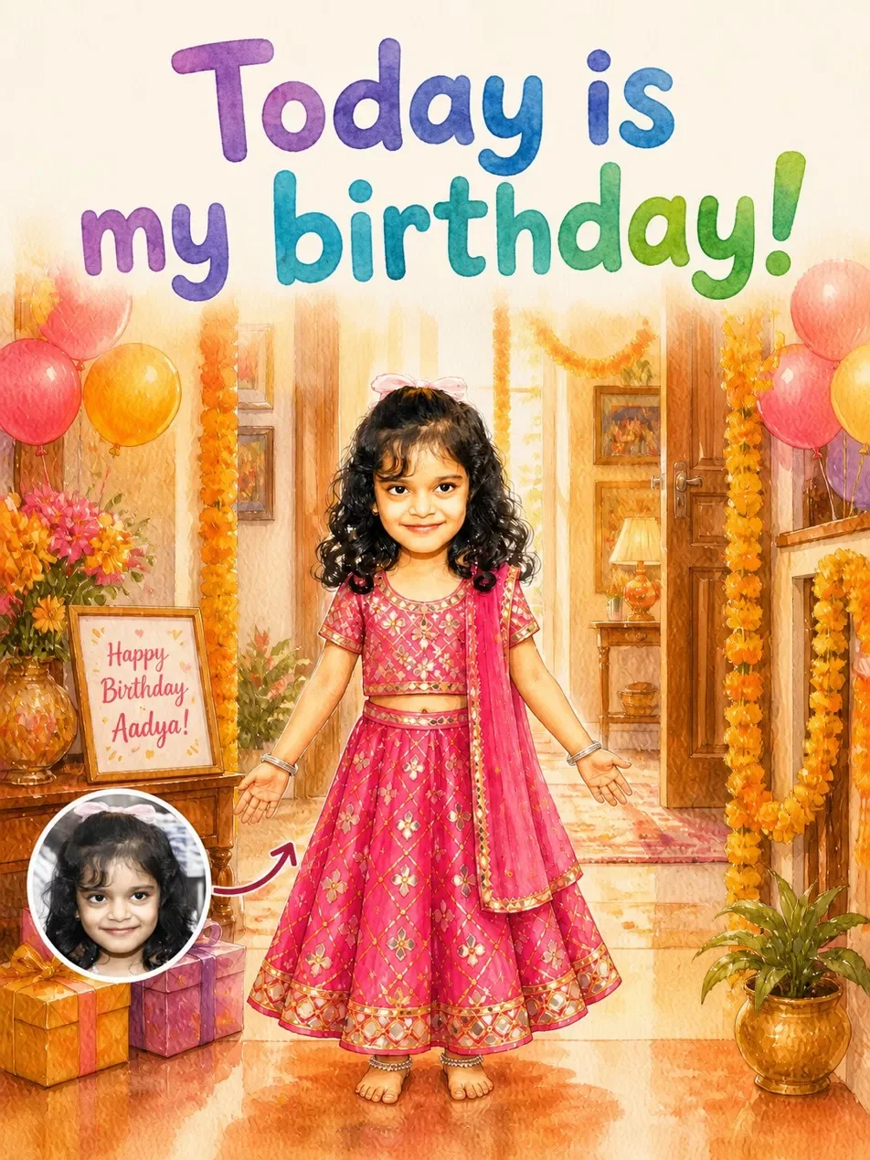 Today is my Birthday! personalised storybook cover